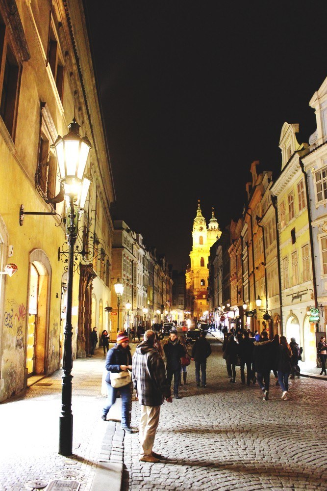 Prag-bei-Nacht-Touristenattraktionen