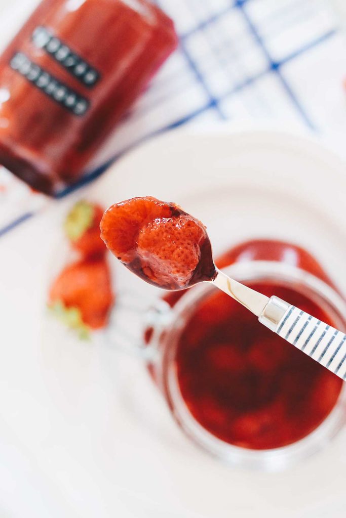 Einfache Vegane Erdbeermarmelade selber machen