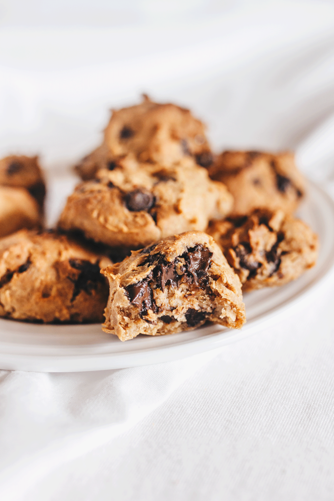 5 Minuten vegane Chocolate Chip Kekse, glutenfrei und proteinreich