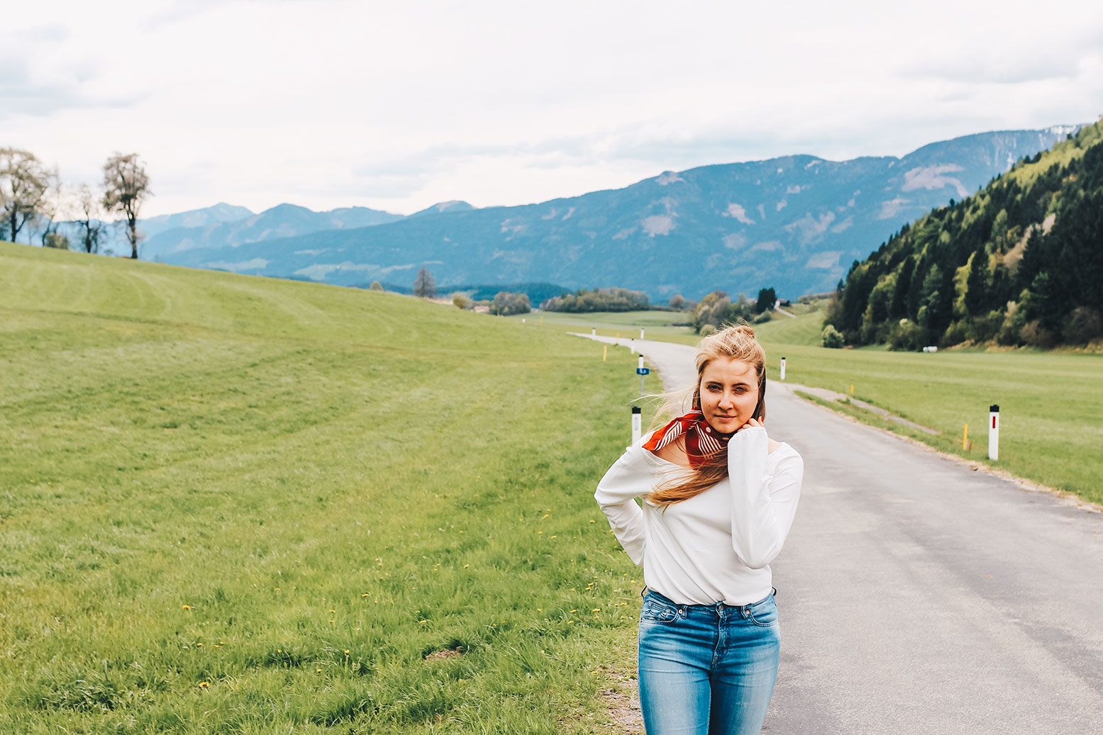 Outfit // Fair produziertes Off Shoulder T-Shirt aus Bio Baumwolle