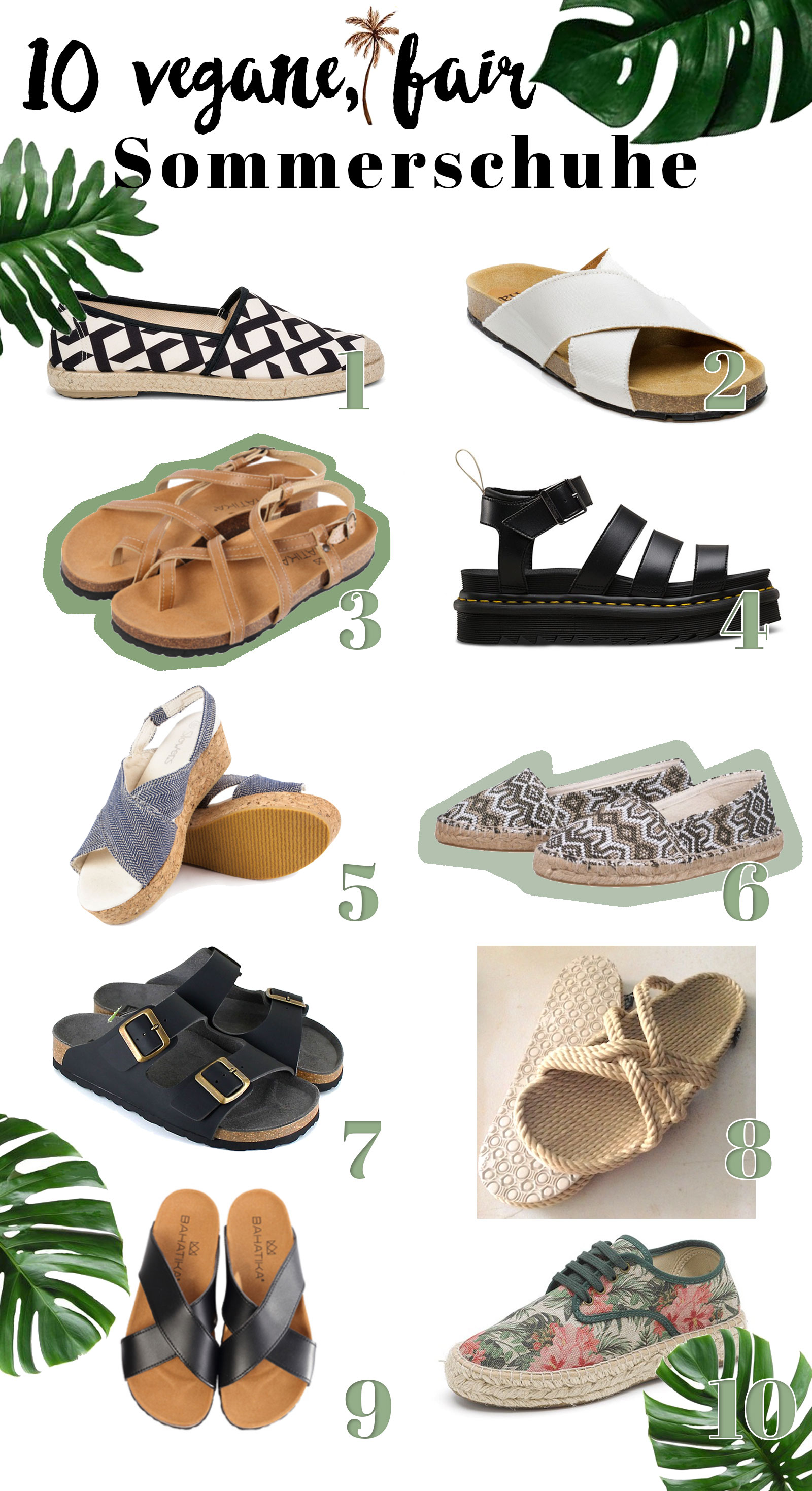 10 Vegane Sandalen und faire Sommerschuhe